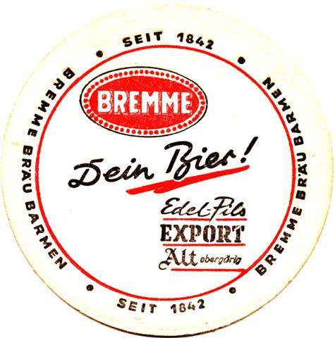 wuppertal w-nw bremme rund 2a (190-dein bier-schwarzrot)